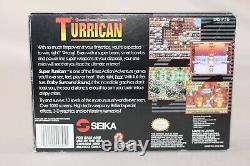 Super Turrican SNES Super Nintendo Complete CIB Great Condition! RARE