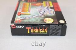 Super Turrican SNES Super Nintendo Complete CIB Great Condition! RARE