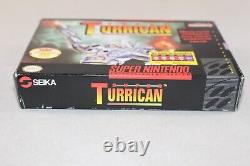 Super Turrican SNES Super Nintendo Complete CIB Great Condition! RARE