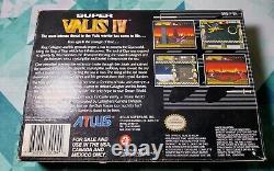 Super Valis IV 4 Super Nintendo SNES CIB 100% Complete in Box w Reg Card Atlus