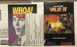 Super Valis IV Super Nintendo SNES CIB 100% Complete Near Mint Rare Early ATLUS