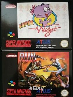 Super Widget & Run Saber New SNES Super Nintendo French FAH Completed Unopened