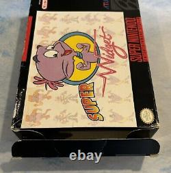 Super Widget (Super Nintendo SNES) Authentic Tested Cart Manual Box Rare