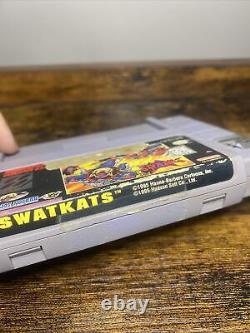 Swat Kats (Super Nintendo, SNES) TESTED AUTHENTIC Cart View Pics Rough Label