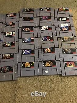 TESTED Huge Vintage Super Nintendo SNES Lot of RARE Games With SNES Boxed