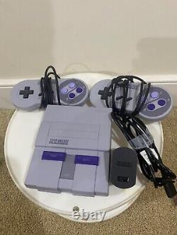 TESTED Super Nintendo SNES Console Bundle System With 2 Controllers MINT COND