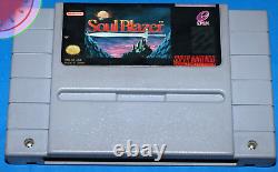 TESTED Super Nintendo SNES Game SOUL BLAZER Authentic Cartridge WORKING BATTERY