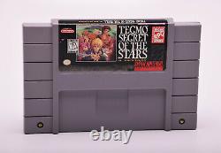 Tecmo Secret of the Stars Super Nintendo SNES Authentic Tested Saves RARE