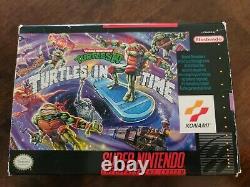 Teenage Mutant Ninja Turtles in Time Snes Super Nintendo Complete in Box Rare