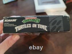 Teenage Mutant Ninja Turtles in Time Snes Super Nintendo Complete in Box Rare