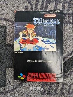 Terranigma PAL ESP Spanish Super Nintendo SNSP-AQTS-ESP Box/Manual/Game