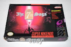 The 7th Saga Super Nintendo SNES Video Game Complete in Box