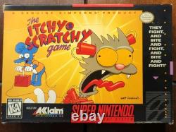 The Itchy And Scratchy Game, Snes, Box &Insert, No Poster Or Manual