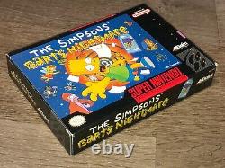 The Simpsons Bart's Nightmare Super Nintendo Snes Complete CIB Excellent Cond