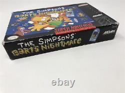 The Simpsons Bart's Nightmare Super Nintendo Snes Complete In Box CIB