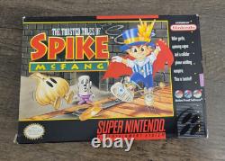 The Twisted Tales of Spike McFang SNES Nintendo 1993 COMPLETE with POSTER