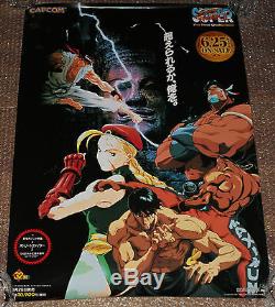 ULTRA RARE Super Street Fighter II Super Famicom Promo Poster SNES Nintendo SFC