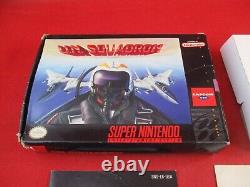 U. N. Squadron (Super Nintendo Entertainment System SNES, 1991) COMPLETE withBox #Q