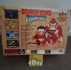 Ultra Rare Snes Big Box Donkey Kong Dk Diary Super Nintendo Pal