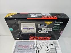 Unused Super Nintendo Snes (Mario World Console) Fully Complete in Box (Cib)