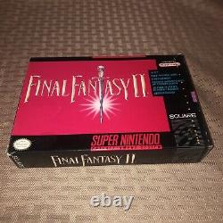 VGC Authentic Original Final Fantasy 2 II Snes Super Nintendo Box + Tray ONLY