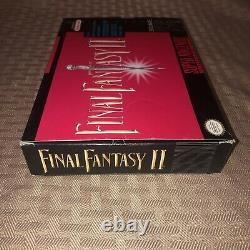 VGC Authentic Original Final Fantasy 2 II Snes Super Nintendo Box + Tray ONLY
