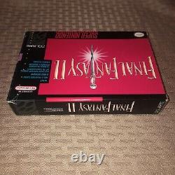 VGC Authentic Original Final Fantasy 2 II Snes Super Nintendo Box + Tray ONLY