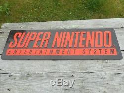 Vintage Retro Original SUPER NINTENDO SNES VIDEO GAME Store Advertising SIGN