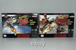 Vintage Super Nintendo SNES Bassin's Black Bass & Super Black Bass Video Games