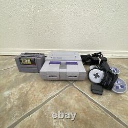 Vintage Super Nintendo SNES Console Bundle 4 Games 2 Controllers & Cords Tested