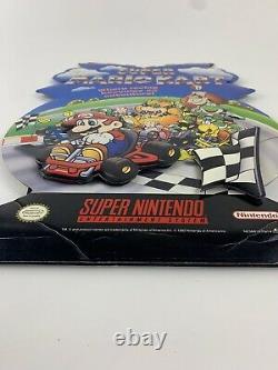 Vintage Super Nintendo Snes Super Mario Kart Promo Store Display Standee Sign