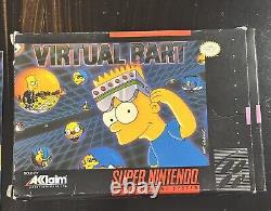 Virtual Bart (Super Nintendo) SIMPSONS VIDEO GAME SNES CIB Complete Acclaim NICE