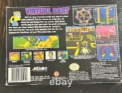 Virtual Bart (Super Nintendo) SIMPSONS VIDEO GAME SNES CIB Complete Acclaim NICE