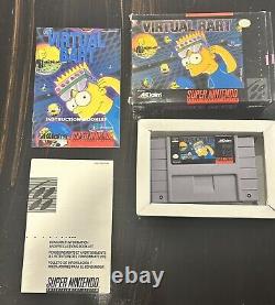 Virtual Bart (Super Nintendo) SIMPSONS VIDEO GAME SNES CIB Complete Acclaim NICE