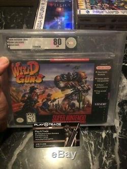 WILD GUNS (SNES Super Nintendo) NEW SEALED V-SEAM MINT, VGA 80 Very Very Rare