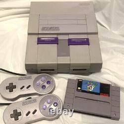 WORKING Complete Super Nintendo System Video Game Console SNES +Mario World Game