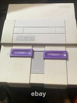WORKING Complete Super Nintendo System Video Game Console SNES +Mario World Game