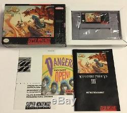 Wanderers From Ys III Super Nintendo SNES CIB Complete Rare Nr Mint