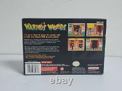 Wario's Woods Super Nintendo Super NES Game with Poster, Box & Manual Complete