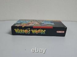 Wario's Woods Super Nintendo Super NES Game with Poster, Box & Manual Complete