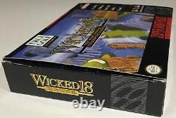 Wicked 18 Super Nintendo SNES CIB Complete Nr Mint Rare Condition