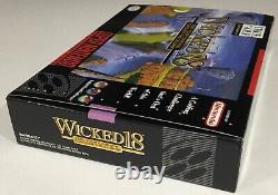 Wicked 18 Super Nintendo SNES CIB Complete Nr Mint Rare Condition