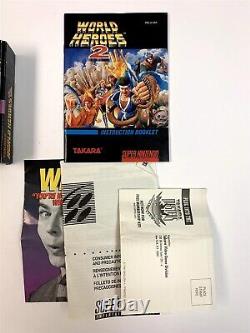 World Heroes 2 SNES Super Nintendo Complete in Box CIB