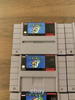 X6 Super Mario World + Super Mario All Stars Super Nintendo SNES Game LOT
