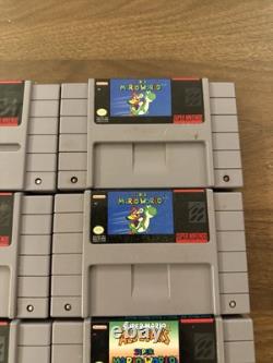 X6 Super Mario World + Super Mario All Stars Super Nintendo SNES Game LOT