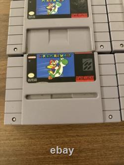 X6 Super Mario World + Super Mario All Stars Super Nintendo SNES Game LOT