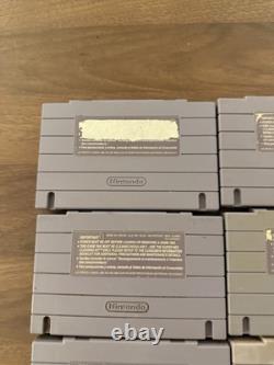 X6 Super Mario World + Super Mario All Stars Super Nintendo SNES Game LOT