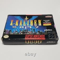 X-Kaliber 2097 SNES (Super Nintendo) Authentic Complete with Box Poster & Inserts
