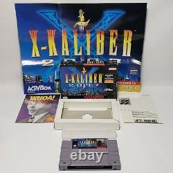 X-Kaliber 2097 SNES (Super Nintendo) Authentic Complete with Box Poster & Inserts