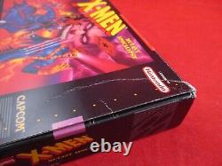 X-Men Mutant Apocalypse Super Nintendo SNES COMPLETE withBox manual game WORKS! #H